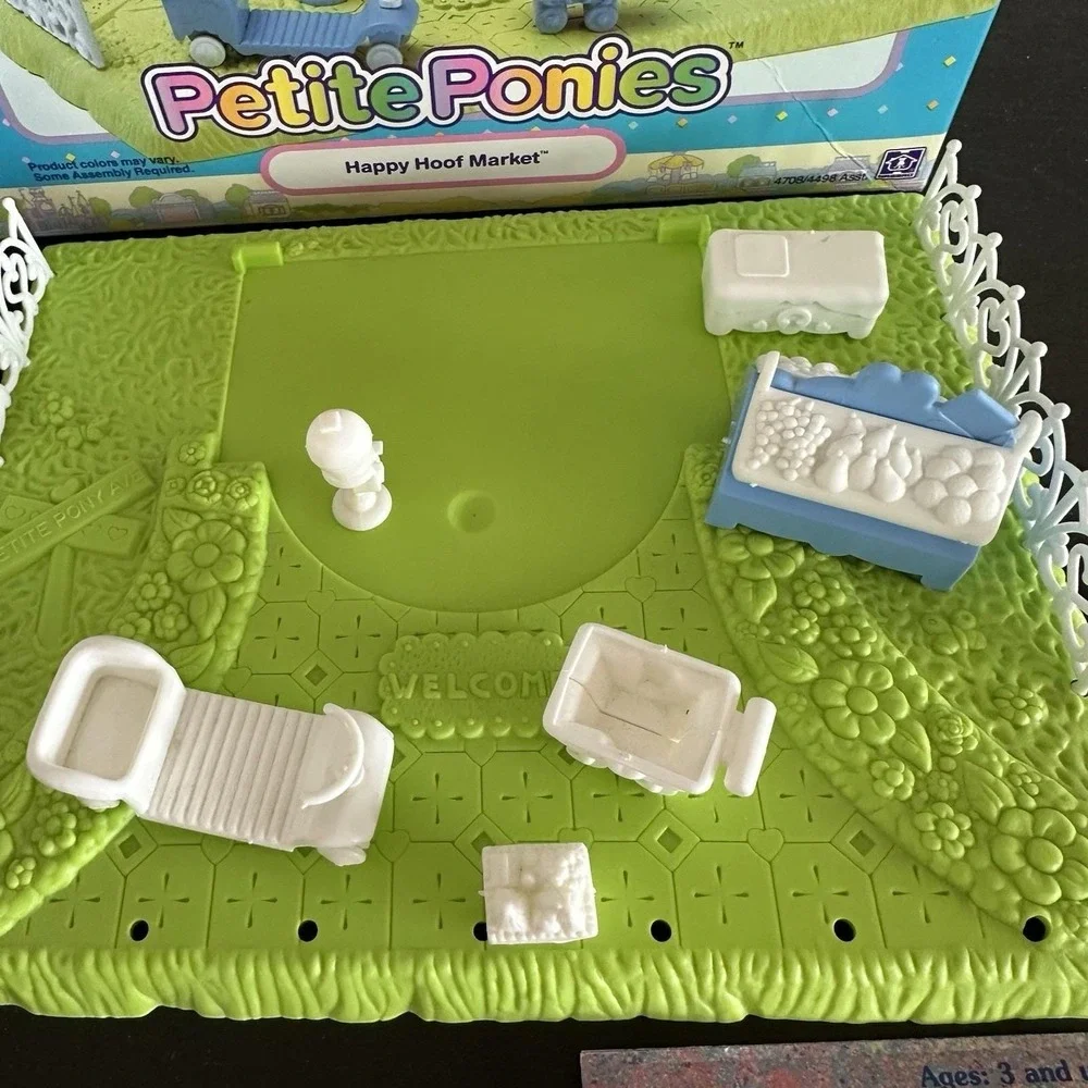 My Little Pony PETITE PONIES Happy Hoof Market W/ Box Hasbro 1989 Missing Pieces